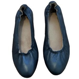 Sorel Women's Ella Skimmer Ballet Slip On Leather Flats - Navy Blue, 8.5 US